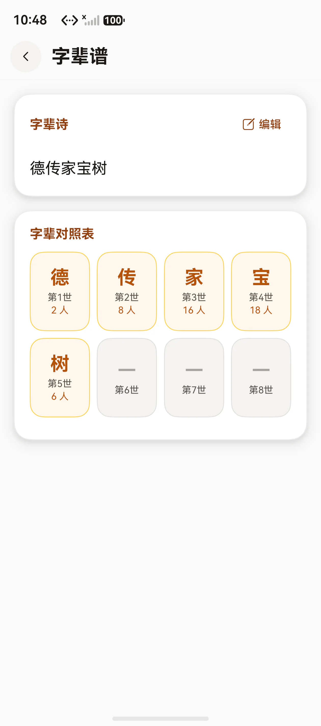 字辈谱